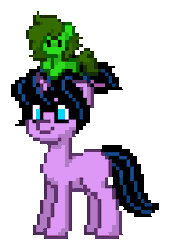 Size: 188x276 | Tagged: safe, artist:noelia "wolfpuppygal" r., pony, unicorn, pony town, animated, dr. zoom, female, filly, foal, pbs kids, pixel art, ponified, simple background, solo, sprite, transparent background, xavier riddle and the secret museum, yadina riddle