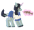 Size: 1610x1417 | Tagged: safe, artist:clandestine, fish, pony, unicorn, clothes, glasses, glowing, glowing horn, horn, piercing, ponified, school uniform, simple background, skirt, skrillex, solo, transparent background