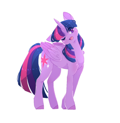 Size: 880x900 | Tagged: safe, artist:mythicalpaws, twilight sparkle, alicorn, pony, g4, female, mare, one eye closed, simple background, solo, transparent background, twilight sparkle (alicorn), wink