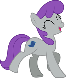 Size: 6353x7452 | Tagged: safe, artist:starryshineviolet, part of a set, welly, earth pony, pony, g4, magical mystery cure, season 3, ^^, a true true friend, absurd resolution, background pony, conga, cute, dancing, eyes closed, female, mare, raised hoof, simple background, solo, transparent background, vector, wellybetes