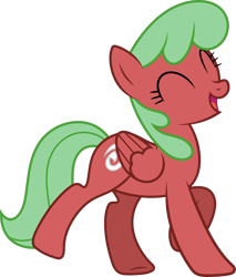Size: 6353x7452 | Tagged: safe, artist:starryshineviolet, part of a set, cinnamon swirl, pegasus, pony, g4, magical mystery cure, ^^, a true true friend, absurd resolution, background pony, conga, dancing, eyes closed, female, mare, raised hoof, simple background, solo, transparent background, vector