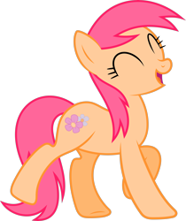 Size: 6389x7615 | Tagged: safe, artist:starryshineviolet, part of a set, tropical spring, earth pony, pony, g4, magical mystery cure, ^^, a true true friend, absurd resolution, background pony, conga, dancing, eyes closed, female, mare, raised hoof, simple background, solo, transparent background, vector