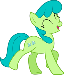 Size: 6353x7452 | Tagged: safe, artist:starryshineviolet, part of a set, green jewel, earth pony, pony, g4, magical mystery cure, ^^, a true true friend, absurd resolution, background pony, conga, dancing, eyes closed, female, mare, raised hoof, simple background, solo, transparent background, vector