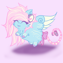 Size: 3000x3000 | Tagged: safe, artist:umbrapone, oc, pegasus, pony, :p, adoptable, butt fluff, chest fluff, chibi, controller, cute, ear fluff, headphones, high res, leg fluff, long tail, tail, tongue out