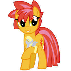 Size: 1406x1406 | Tagged: safe, artist:the smiling pony, derpy hooves, oc, oc only, oc:ciaran, earth pony, pony, 2024 community collab, derpibooru community collaboration, g4, .svg available, derpy riding oc, earth pony oc, female, mare, plushie, simple background, smiling, solo, svg, transparent background, vector