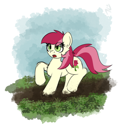 Size: 1374x1455 | Tagged: safe, artist:nyrikiri, roseluck, g4, female, mare, solo, surprised