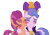 Size: 1600x1131 | Tagged: artist needed, source needed, safe, queen haven, sunny starscout, earth pony, pegasus, pony, g4, g5, blushing, female, g5 to g4, generation leap, lesbian, mare, nuzzling, ship:sunnyhaven, shipping, simple background, transparent background