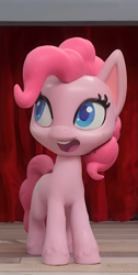 Size: 545x1080 | Tagged: safe, edit, edited screencap, screencap, pinkie pie, earth pony, pony, g4, g4.5, hat in the way, my little pony: stop motion short, cute, smiling, solo