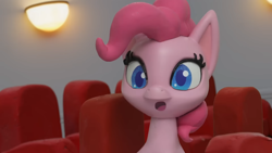 Size: 1920x1080 | Tagged: safe, screencap, pinkie pie, earth pony, pony, g4, g4.5, hat in the way, my little pony: stop motion short, confused, cute, solo