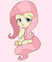 Size: 1158x1385 | Tagged: safe, artist:m09160, fluttershy, pegasus, pony, g4, open mouth, simple background, sitting, solo