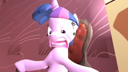 Size: 1366x768 | Tagged: safe, artist:somnofeetia8, twilight sparkle, series:don't mess with twilight, g4, 3d, angry, chair, description is relevant, dialogue in the description, feet, fetish, implied discord, implied foot fetish, offscreen character, reaction image, solo, twilight sparkle is not amused, unamused