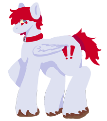 Size: 1248x1417 | Tagged: safe, artist:clandestine, pegasus, pony, awsten knight, collar, makeup, ponified, simple background, solo, transparent background, waterparks, wings