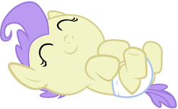 Size: 3712x2272 | Tagged: safe, artist:3d4d, cream puff, earth pony, pony, g4, baby, baby pony, creambetes, cute, eyes closed, female, filly, foal, simple background, solo, white background