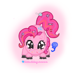Size: 1280x1280 | Tagged: safe, artist:bbubblegumm, pinkie pie, earth pony, pony, g4, cloven hooves, female, looking at you, mare, simple background, solo, transparent background