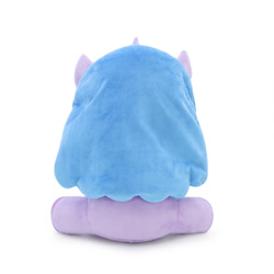 Size: 1024x1024 | Tagged: safe, izzy moonbow, unicorn, g5, official, irl, malaysia, merchandise, philippines, photo, plushie, rear view, simple background, singapore, sitting, solo, thailand, toy, white background