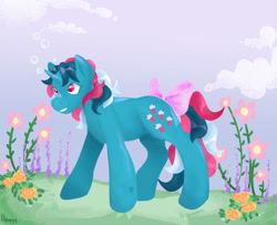 Size: 992x806 | Tagged: safe, artist:fhroggy, fizzy, pony, unicorn, g1, horn, solo