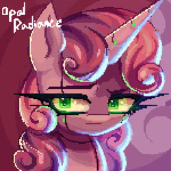 Size: 1001x1001 | Tagged: safe, artist:opal_radiance, sweetie belle, pony, robot, unicorn, g4, pixel art, solo, sweetie bot