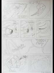 Size: 2712x3640 | Tagged: safe, artist:rd97, rainbow dash, soarin', pegasus, pony, comic:dash it, g4, comic, female, implied shipping, implied soarindash, implied straight, male, mare, sketch, stallion, traditional art