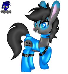 Size: 3840x4154 | Tagged: safe, artist:damlanil, oc, oc only, oc:toxic plunge, earth pony, hybrid, original species, pony, rabbit, rabbit pony, animal, bdsm, bodysuit, boots, bunnified, bunny ears, clothes, collar, commission, cute, dominant, eyeshadow, female, gloves, high heel boots, high heels, latex, latex boots, latex gloves, latex socks, latex suit, leotard, makeup, mare, raised hoof, rubber, rubber suit, shiny, shoes, show accurate, simple background, skintight clothes, socks, solo, species swap, suit, transparent background, vector