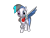 Size: 1200x900 | Tagged: safe, artist:snowy starshine, oc, oc only, oc:snowy starmech, pegasus, pony, 3d, 3d pony creator, headphones, looking at you, mech, simple background, smiling, smiling at you, solo, spread wings, transparent background, wings