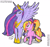 Size: 4834x4562 | Tagged: safe, artist:artistnjc, luster dawn, twilight sparkle, alicorn, unicorn, g4, the last problem, colored, crown, ethereal mane, ethereal tail, flowing mane, height difference, hoof shoes, jewelry, large wings, looking at each other, looking at someone, older, older twilight, older twilight sparkle (alicorn), peytral, physique difference, princess twilight 2.0, raised hoof, raised leg, regalia, simple background, size difference, slender, smiling, smiling at each other, spread wings, standing on two hooves, starry mane, starry tail, sternocleidomastoid, tail, tall, teacher and student, thin, traditional art, twilight sparkle (alicorn), wings