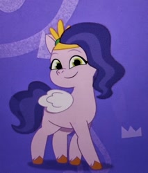 Size: 1290x1511 | Tagged: safe, screencap, pipp petals, pegasus, pony, g5, my little pony: tell your tale, adorapipp, cute, jewelry, photo, picture of a screen, tiara