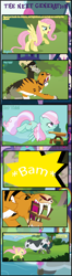 Size: 1664x6348 | Tagged: safe, artist:shootingstarsentry, chimera sisters, fluttershy, oc, oc:lilypad, oc:nightshade (digimonlover101), big cat, cat, changepony, chimera, cow, goat, horse, hybrid, pegasus, pony, snake, tiger, comic:the next generation, g4, chair, interspecies offspring, multiple heads, offspring, parent:doctor caballeron, parent:fluttershy, parent:king sombra, parent:queen chrysalis, parents:caballershy, parents:chrysombra, three heads