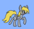 Size: 994x838 | Tagged: safe, artist:acura, derpy hooves, pegasus, g4, blue background, female, mare, simple background, solo