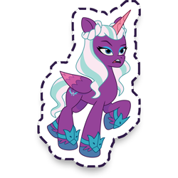 Size: 1024x1024 | Tagged: safe, gameloft, opaline arcana, alicorn, pony, g5, my little pony: mane merge, female, mare, simple background, solo, sticker pack, transparent background