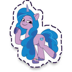 Size: 1024x1024 | Tagged: safe, gameloft, izzy moonbow, pony, unicorn, g5, my little pony: mane merge, simple background, solo, transparent background