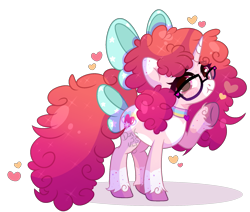 Size: 1913x1619 | Tagged: safe, artist:darkjillmlp123, oc, oc only, oc:charleen hearts, pony, unicorn, bow, female, glasses, hair bow, mare, simple background, solo, tail, tail bow, transparent background