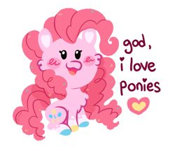 Size: 1909x1646 | Tagged: safe, artist:pink-pone, pinkie pie, earth pony, pony, g4, chibi, simple background, solo, white background