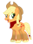 Size: 768x1024 | Tagged: safe, artist:bluemario11, part of a set, applejack, earth pony, pony, g4, applejack's hat, cowboy hat, hat, red bandana, redesign, simple background, solo, transparent background