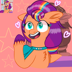 Size: 1240x1240 | Tagged: safe, artist:berrysunlight, screencap, sunny starscout, earth pony, pony, foal me once, g5, my little pony: tell your tale, spoiler:g5, spoiler:my little pony: tell your tale, spoiler:tyts01e08, female, mare, scene interpretation
