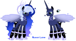 Size: 4785x2559 | Tagged: safe, artist:lighteespark, artist:moonlightshineyt123, princess luna, alicorn, pony, g4, base used, concave belly, female, mare, reference sheet, simple background, slender, solo, thin, transparent background