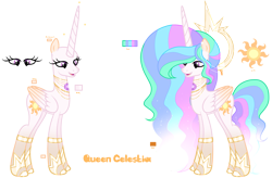 Size: 4526x2963 | Tagged: safe, artist:lighteespark, artist:moonlightshineyt123, princess celestia, alicorn, pony, g4, base used, concave belly, female, mare, reference sheet, simple background, slender, solo, thin, transparent background