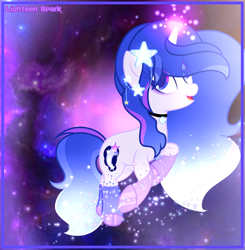 Size: 3562x3637 | Tagged: safe, artist:lighteespark, artist:moonlightshineyt123, oc, oc only, oc:cassiopeia, pony, unicorn, g4, base used, female, high res, mare, solo, space