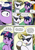 Size: 1204x1700 | Tagged: safe, artist:tarkron, twilight sparkle, oc, oc:cosmo cool, alicorn, pony, unicorn, comic:the royal sandal, g4, comic, duo, female, male, mare, speech bubble, stallion, sunglasses, train, twilight sparkle (alicorn)