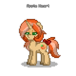 Size: 400x400 | Tagged: safe, oc, oc only, pony, unicorn, pony town, magical lesbian spawn, offspring, parent:applejack, parent:rarity, parents:rarijack, pixel art, simple background, solo, transparent background