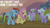 Size: 2000x1125 | Tagged: safe, edit, edited screencap, editor:quoterific, screencap, cloudchaser, flitter, fluttershy, rainbow dash, pegasus, pony, g4, hurricane fluttershy, my little pony: friendship is magic, season 2, female, goggles, mare