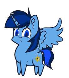 Size: 1888x2126 | Tagged: source needed, safe, artist:magpie-pony, oc, oc only, oc:blue thunder, alicorn, pony, alicorn oc, horn, male, simple background, solo, stallion, style, transparent background, wings