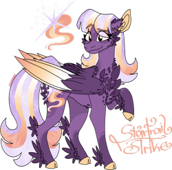 Size: 1920x1900 | Tagged: safe, artist:mrufka69, oc, oc only, oc:star strike, pony, cloven hooves, colored wings, concave belly, feathered fetlocks, female, large wings, mare, simple background, slender, solo, thin, transparent background, two toned wings, wings