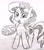 Size: 2528x2890 | Tagged: safe, artist:dhm, sunset shimmer, pony, unicorn, g4, drawthread, encouragement, high res, looking at you, monochrome, sketch, smiling, smiling at you, solo, speech bubble, text, traditional art