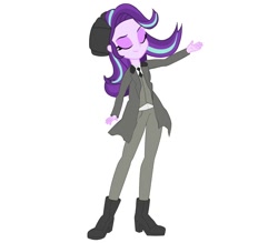 Size: 736x644 | Tagged: artist needed, safe, starlight glimmer, equestria girls, equestria girls specials, g4, my little pony equestria girls: mirror magic, brushing mane, communism, eyes closed, lenin, simple background, solo, stalin glimmer, vladimir lenin, white background