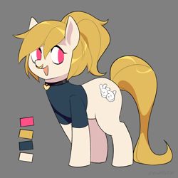 Size: 4000x4000 | Tagged: safe, artist:valvital, artist:vital, oc, oc:alice, earth pony, pony, g4, color palette, cute, gray background, nose piercing, nose ring, piercing, reference sheet, simple background, solo