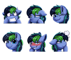 Size: 4349x3662 | Tagged: safe, artist:pridark, oc, oc only, oc:dark derp, pony, blushing, floppy ears, heart, heart eyes, one eye closed, sad, scared, simple background, solo, transparent background, wingding eyes, wink