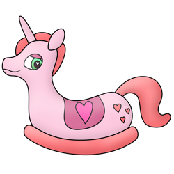 Size: 2000x2000 | Tagged: safe, anonymous artist, inflatable pony, high res, inflatable, inflatable seesaw, inflatable unicorn, opaque inflatable, rocking horse, simple background, transparent background