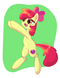 Size: 2338x3024 | Tagged: safe, artist:cattstaycool, apple bloom, earth pony, pony, g4, bipedal, female, filly, foal, high res, solo