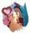 Size: 3000x3404 | Tagged: safe, artist:seurniksroom, discord, fluttershy, g4, my little pony: friendship is magic, the last problem, cloud, duo, duo male and female, female, flower, flower in hair, heart, heart shaped, high res, holding hands, looking at each other, looking at someone, male, older, older fluttershy, ship:discoshy, shipping, signature, simple background, spread wings, straight, sunlight, teary eyes, transparent background, wings