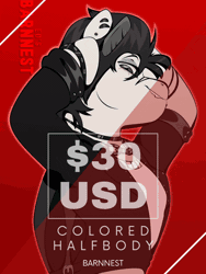 Size: 480x640 | Tagged: safe, oc, pony, advertisement, advertising, animated, colored, commission, commission info, flat colors, half body, price tag, sale, solo